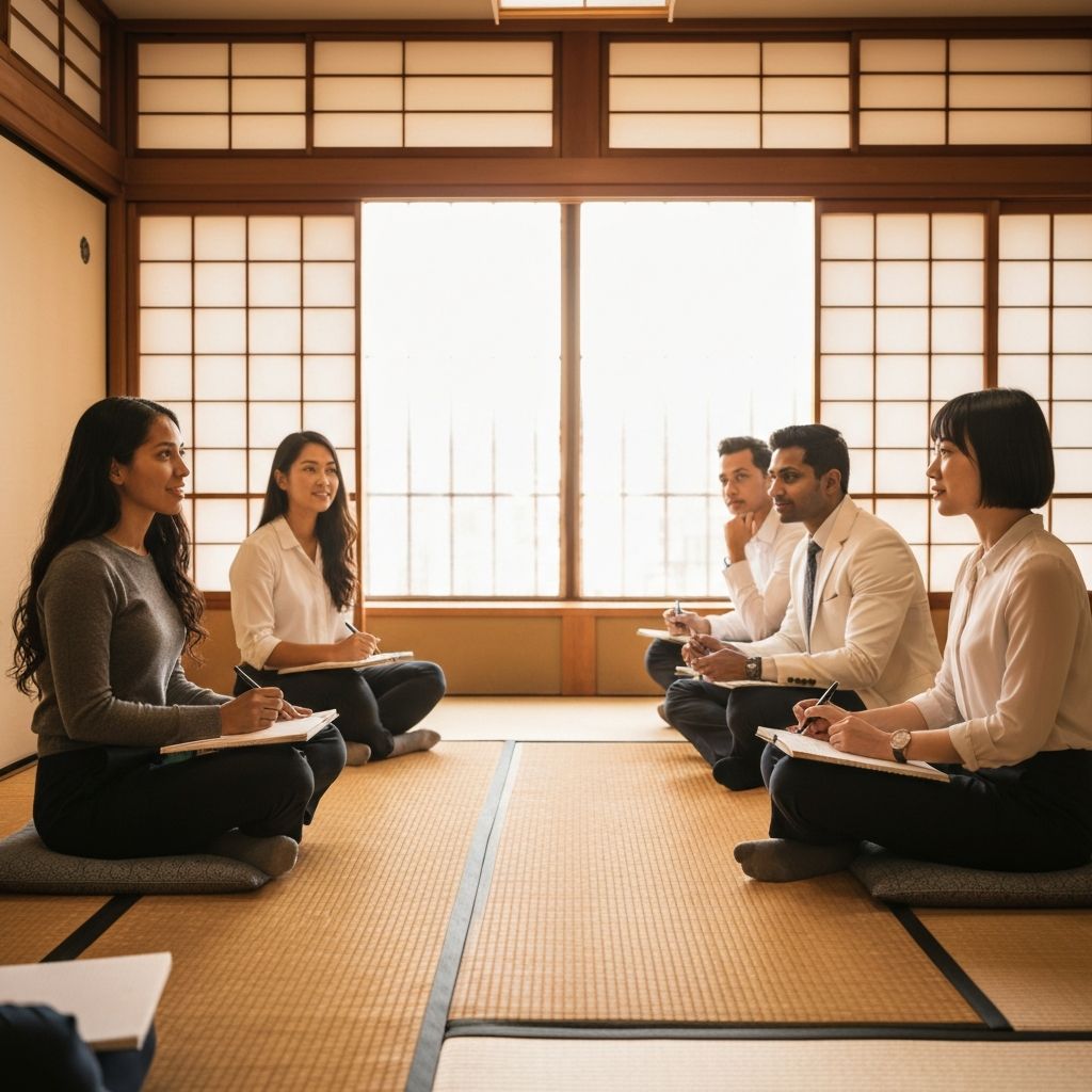 A diverse team gathered for a training session